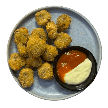 Fried Button Mushroom with Tartar Sauce