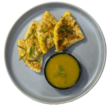 Paratha with Curry Sauce
